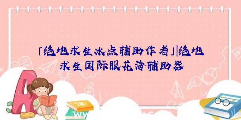 「绝地求生冰点辅助作者」|绝地求生国际服花海辅助器